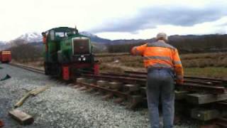 Welsh Highland Railway - Pont Croesor Loop South Point Install 1 27/02/10