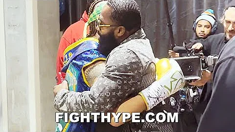 ADRIEN BRONER HUGS CRIS CYBORG MOMENTS BEFORE PRO ...