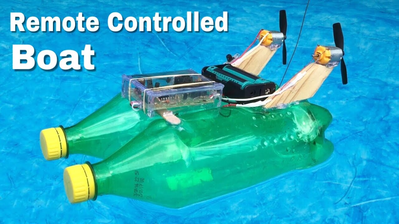 How to Make RC Boat at Home Out of Plastic Bottles ...