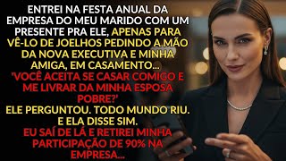 Cheguei na festa de luxo da empresa do meu marido, apenas para vê-lo pedindo outra em casamento…