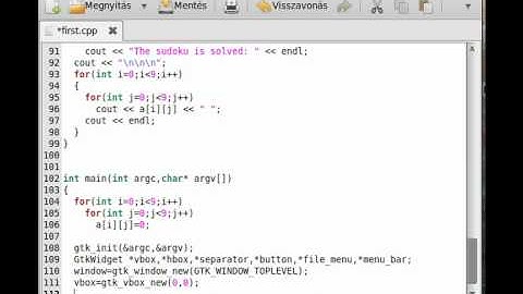 GTK+ tutorial 18 - GUI for sudoku solver (part 1) - example program 4