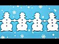 ⛄ How to make a garland of snowmen for the New Year with your own hands from A4 paper