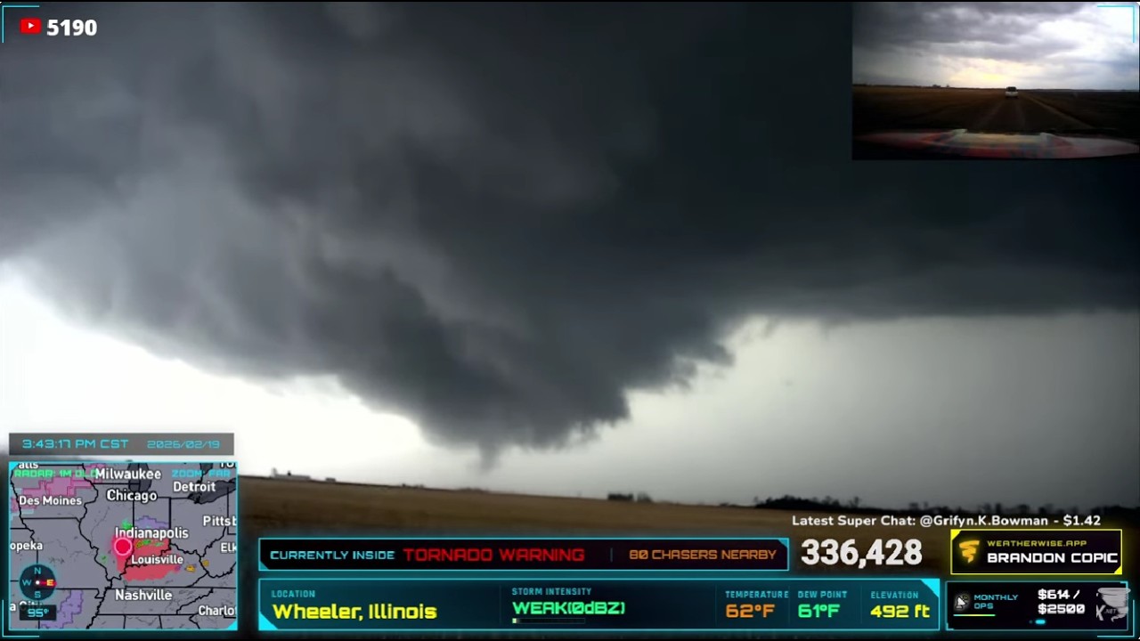 Tornado Threat in Southern IL & Southern IN | Live Stream Archive - YouTube