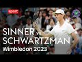 Wimbledon, Sinner-Schwartzman 7-5, 6-1, 6-2: highlights