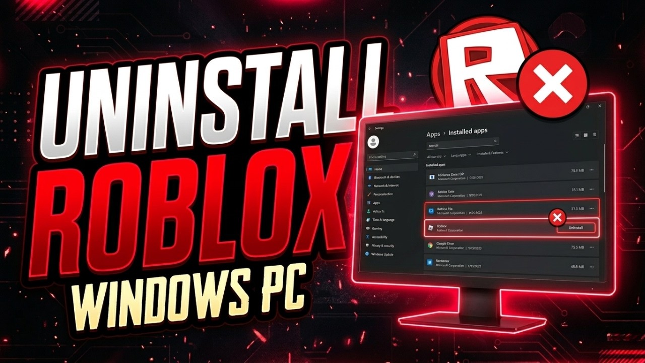 How To Completely Uninstall Roblox On Windows PC YouTube 