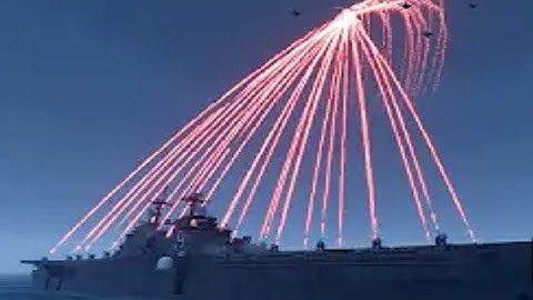 A-10 Warthog/Thunderbolt II vs Warship C-RAM Firing - CIWS in Action - Simulation