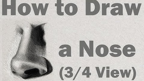 How to Draw and Shade a Nose in 3/4 View Easy Step by Step Drawing + Shading  Tutorial