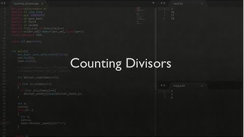 Counting Divisors: Implementation