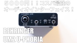 【オーディオインターフェイス】最強コスパ！たったの5000円で購入できるUM2の紹介をします！【BEHRINGER】