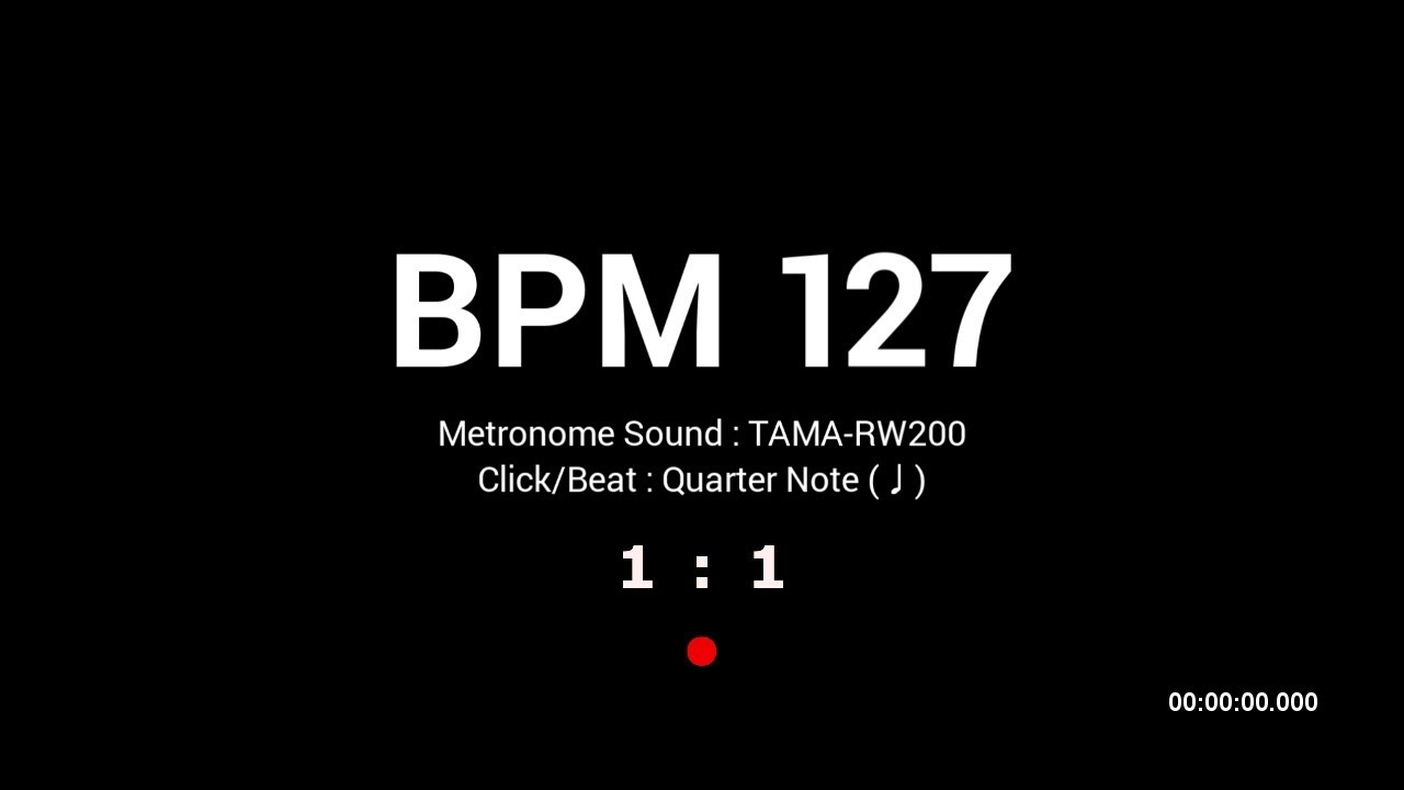Metronome BPM 127 / TAMA-RW200 - YouTube