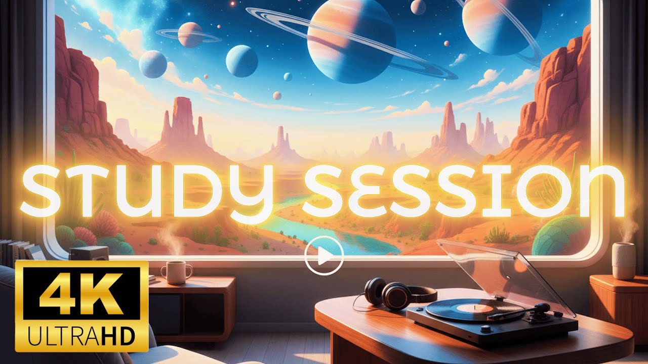 6-Hour Study Session on Another Planet 📚 | 4K Virtual Window & Lofi Beats (Southwest Journey)