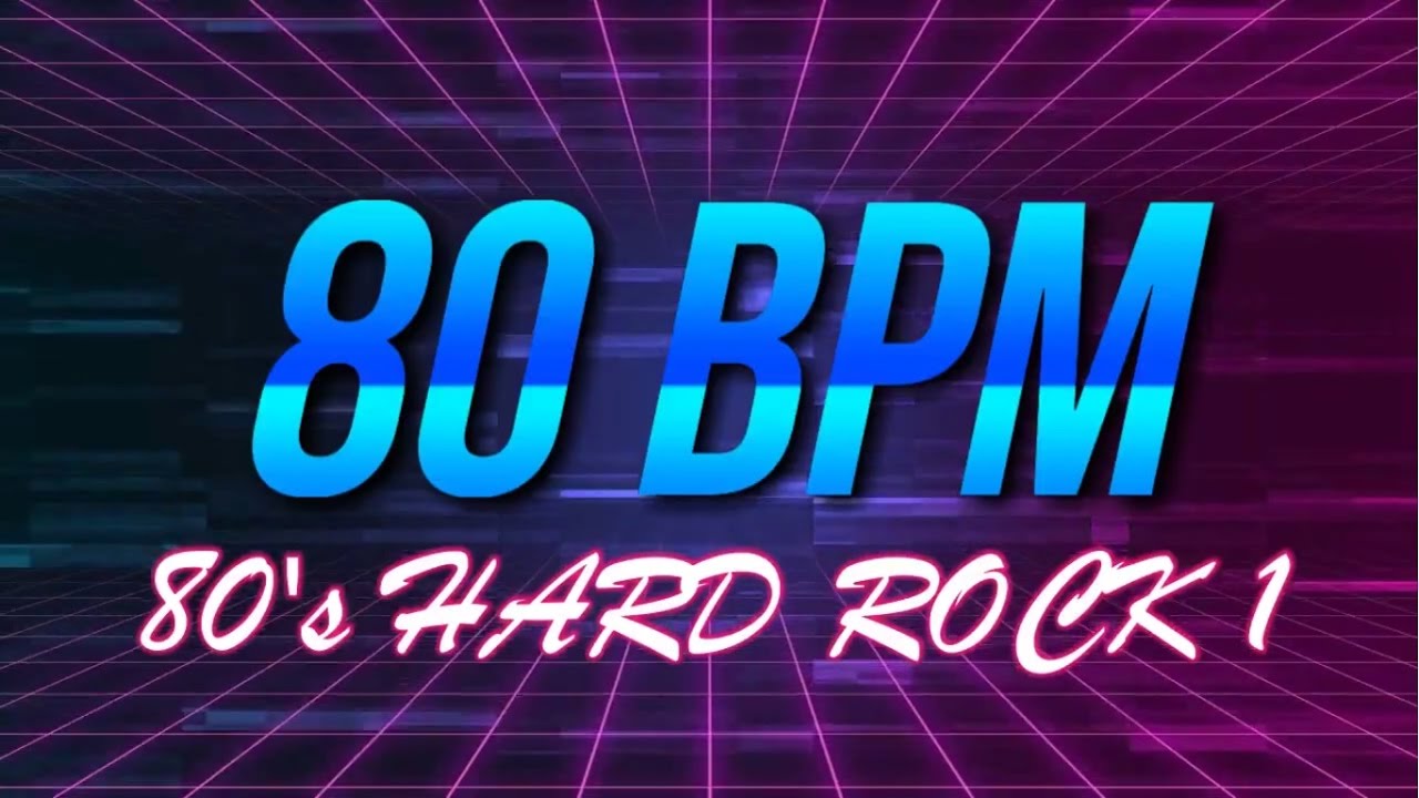 80 BPM 80's Hard Rock 4/4 Drum Track Metronome Drum Beat YouTube