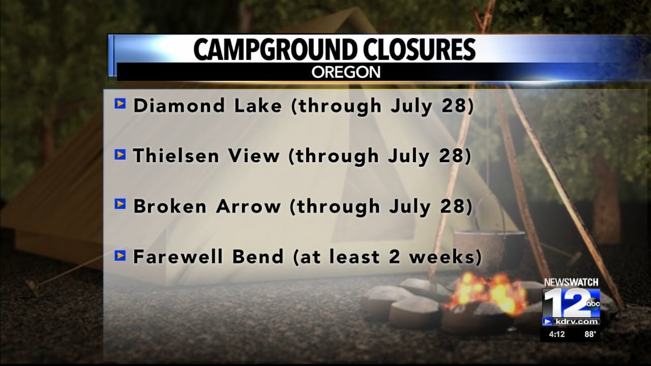 Four Oregon campgrounds closed