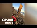 Wild theories spread about mysterious monoliths appearing across the globe
