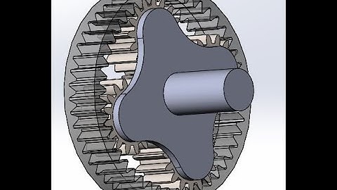 planetary gear train animation with fixed ring gear