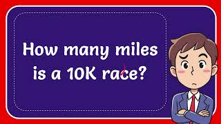 How many miles is a 10K race? #Answer 10k Run Equals How Many Miles