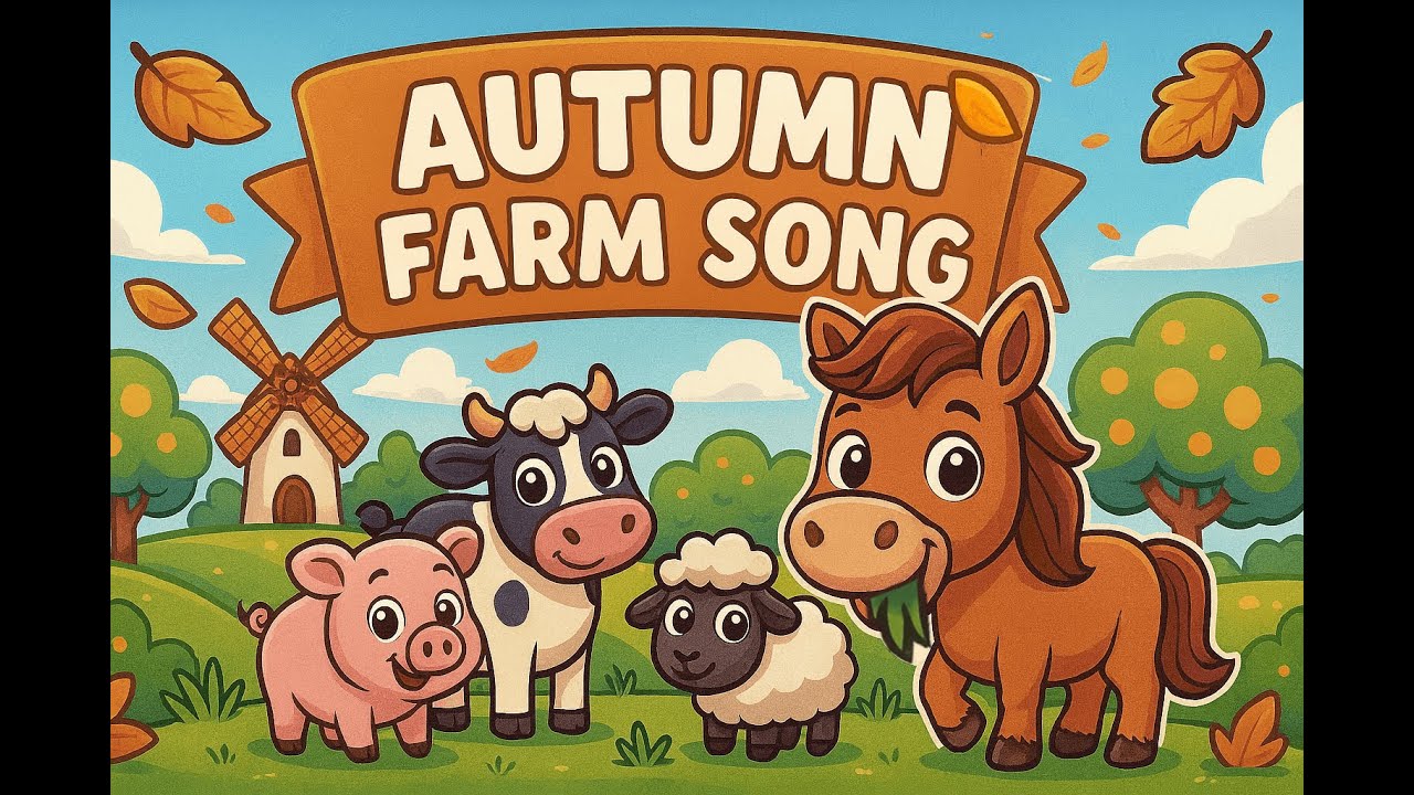 Autumn Harvest Farm Song for Kids 🌾🎵 | Cozy Fall Nursery Rhyme