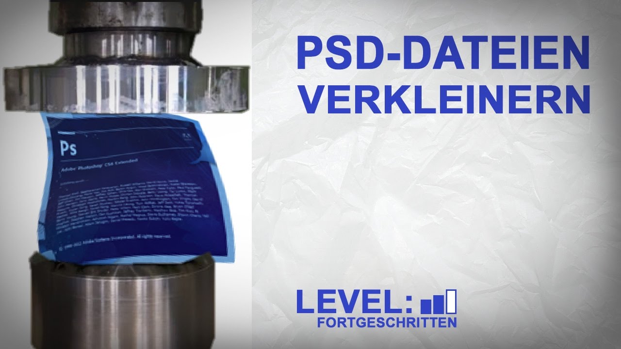 Update Dateigröße von Photoshop-Dateien verkleinern.