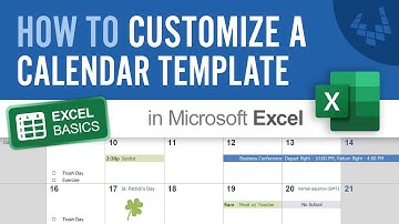 How to Customize A Calendar Template in Excel