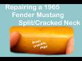 Cracked / Split Electric Guitar Neck Repair on a 1965 Fender Mustang