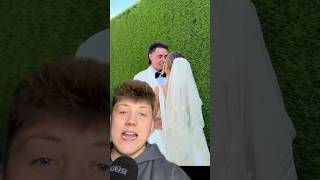 Lazarbeam sees his wife in her wedding dress for the first time 🥺 #lazarbeam #wedding ng