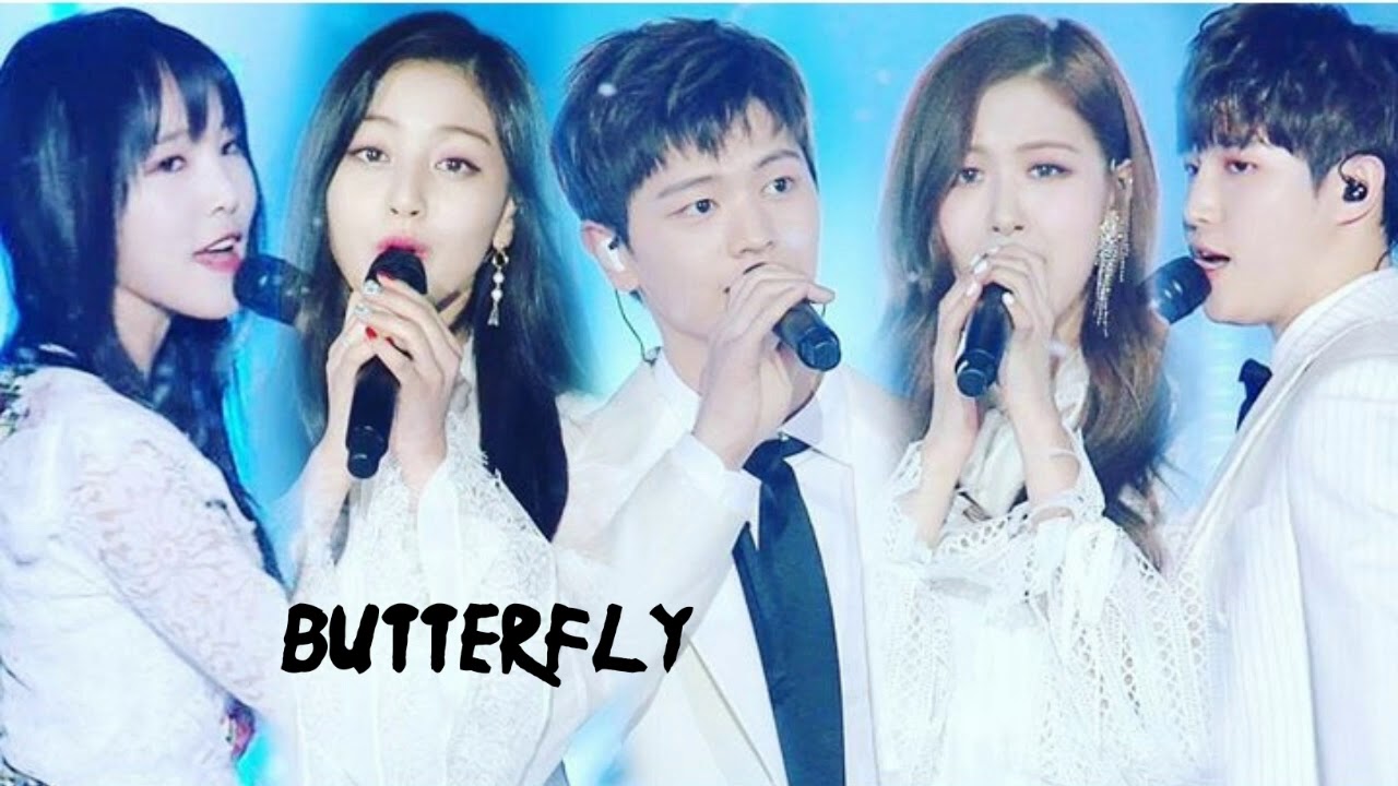 Jihyo × rose × yuju × jae hwan × sung jae 나비 ( butterfly ) easy