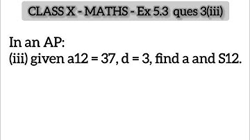Q3(iii) - Ex 5.3 - arithmetic progression - Chapter 5 - Class 10th NCERT Maths