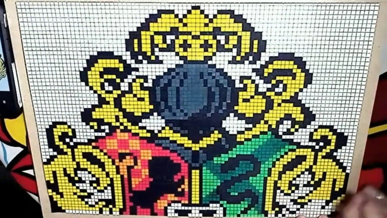 Pixel Art Brasão de Hogwarts