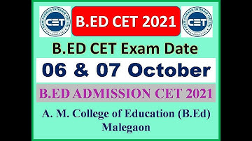 Maha Cet 2021 || Online Exam Date Announcement || B.ED CET 2021|| Mah B.Ed. Elct Cet 2021