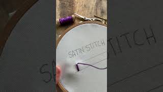 Satin Stitch Embroidery Tutorial / Demo #embroidery #sewing #stitching #crafts #satinstitch
