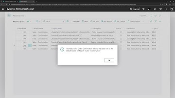 Business Central short video: Change the default report layout
