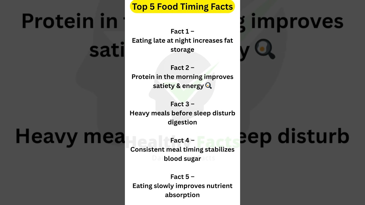 Top 5 Food Timing Habits 