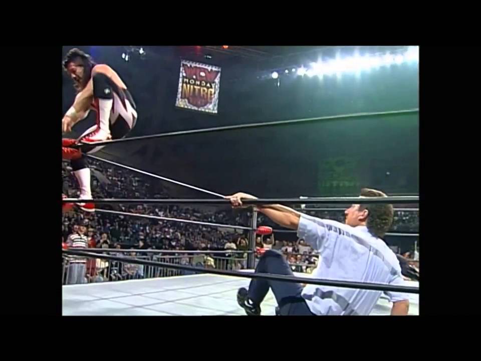 Eddie Guerrero Incredible Frog Splash To Chris Benoit - YouTube