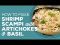 Blast from the Past: Shrimp Scampi with Artichokes and Basil Recipe | Seafood Dinner Ideas