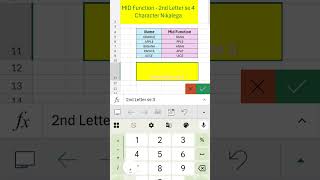 MID- Function - 2nd Letter se 3,4,or 5 character nikalna #excel