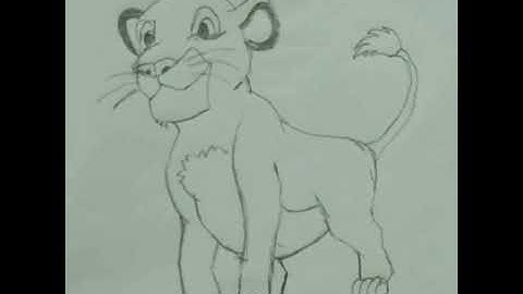 The lion King Simba pencil drawing@SRINRAMARTS