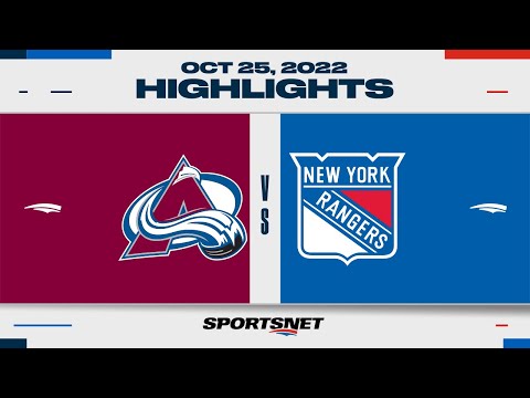 NHL Highlights | Avalanche vs. Rangers - October 25, 2022