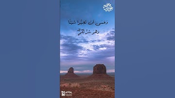 وَعَسَىٰ أَن تَكْرَهُوا شَيْئًا وَهُوَ خَيْرٌ لَّكُمْ 🤍 #سورة_البقرة #قرآن #تلاوات #قران #اكسبلور