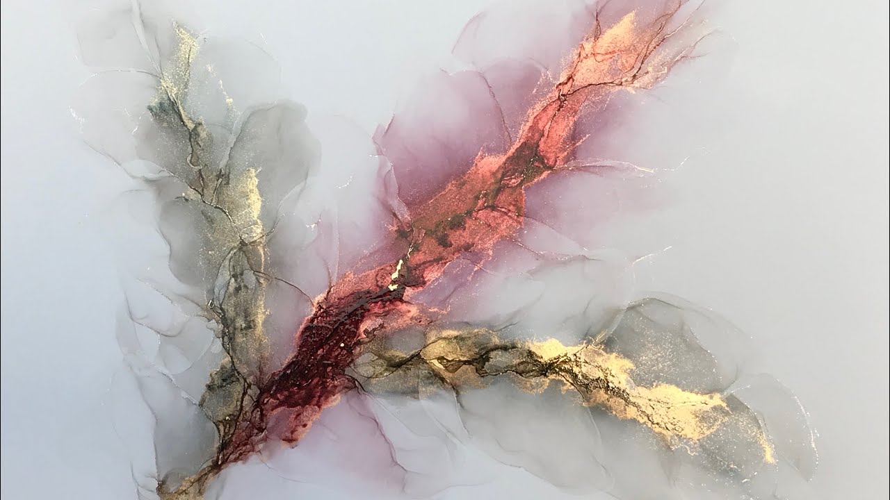[30] Abstract Alcohol Ink Tutorial - YouTube