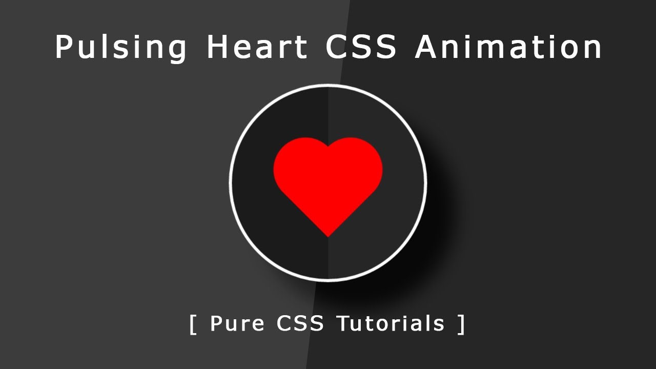 How to create Animated Heartbeat using CSS - Pure CSS Tutorials - Html5  Css3 keyframes animation - YouTube