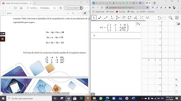 Como comprobar el Método de Gauss Jordán en el Software Geogebra
