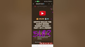 CRYPTO WHALES: THE GIANTS BEHIND MARKET CRASHES | PART 1 OF 6 | MEMEFI NEW CODE