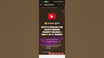 CRYPTO WHALES: THE GIANTS BEHIND MARKET CRASHES | PART 1 OF 6 | MEMEFI NEW CODE