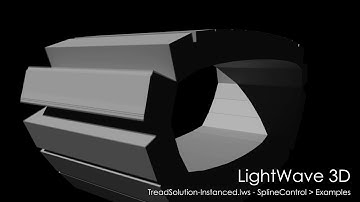 LightWave 3D: Tread Solution Instanced scene rendered