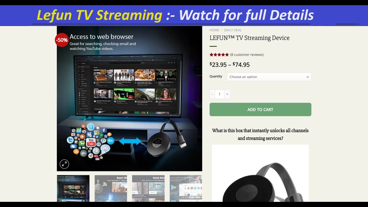 Lefun TV Streaming Watch for full Details ! Lefun TV Streaming
