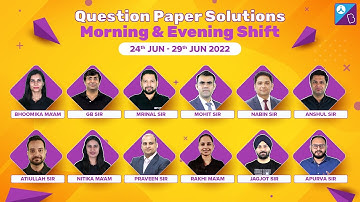 JEE Main 2022 Paper Solutions | 24 to 29 June - Shift 1 & 2 | JEE 2022 Question Paper & Answers