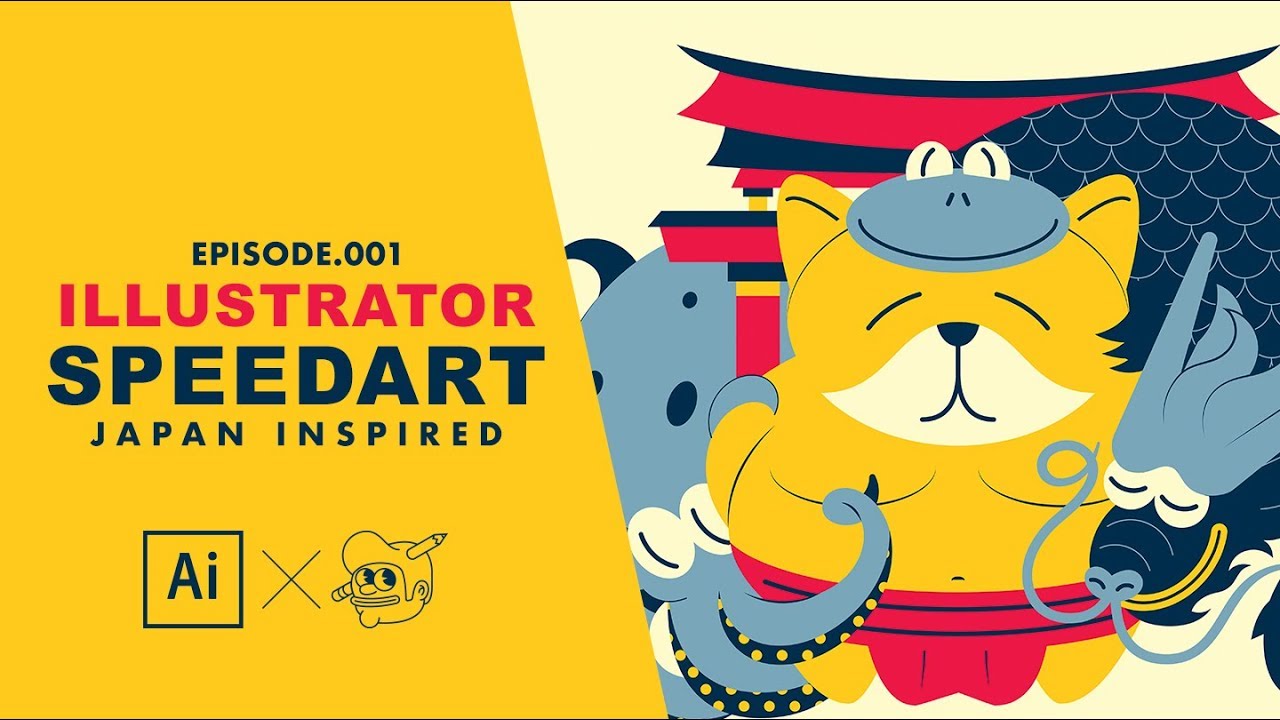 Japan inspire Speedart [Adobe Illustrator] YouTube