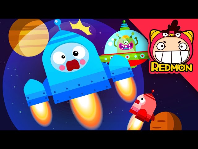 Five little rockets flying through space | Super songs | Rocket song | Nursery rhymes | REDMON class=
