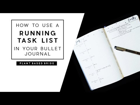 BULLET JOURNAL WEEKLY LAYOUT: HOW TO USE THE RUNNING TASK LIST / ROLLING WEEKLY  | PLANT BASED BRIDE