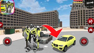 Jogo de robô transformers, carro robô destruindo a cidade, Green Robot Machin Car Transformer Robot screenshot 5